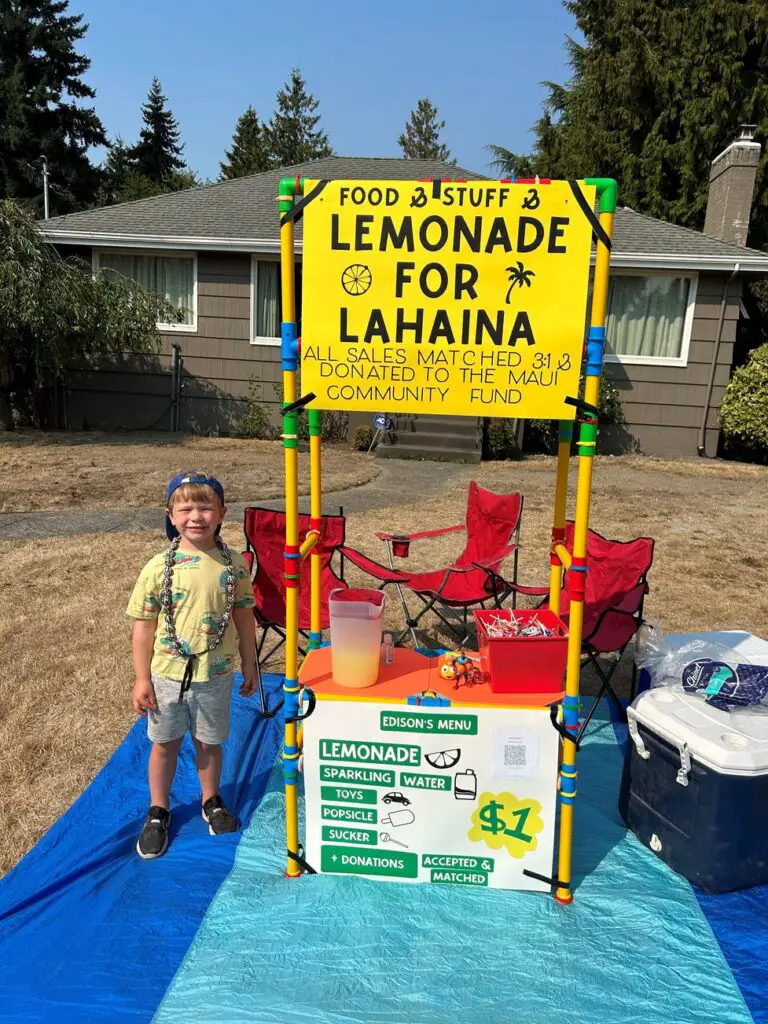 5-Year-Old Boy’s Lemonade Stand Raises Over $17,000 for Victims of Maui Wildfires
